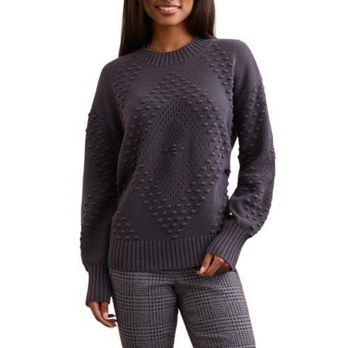 Women's Tribal Textured Long Pullover Sweater - Primary Image