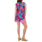 Women's Tribal Neck Frill Sleeveless Notch Neck Blouse - Thumbnail 2 of 4