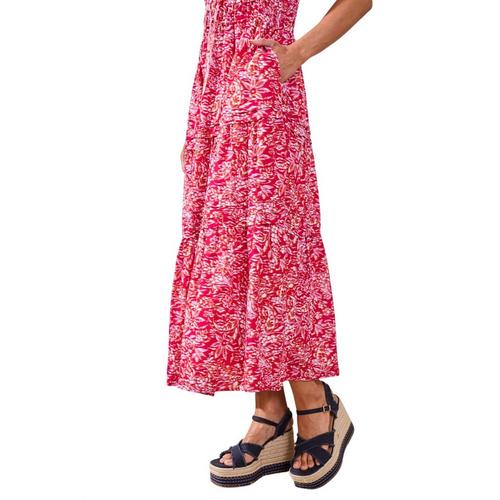 Women's Tribal Waist Drawcord Maxi Dress - Primary Image