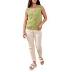 Women's Tribal Fancy Buttons Sleeveless Sweater Vest - Thumbnail 2 of 4