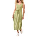 Women's Tribal Mixed Media Midi Dress - Thumbnail 1 of 4