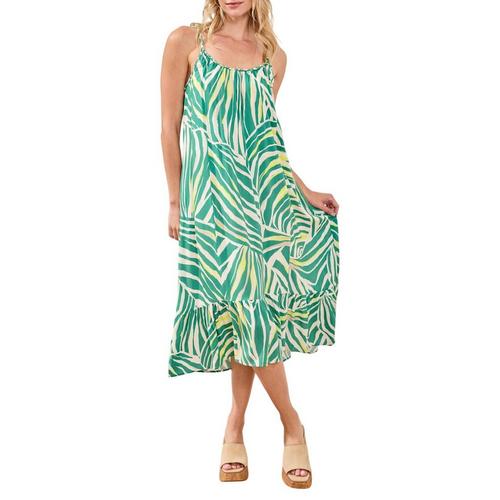 Women's Tribal Printed Challis Midi Shift Dress - Primary Image