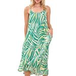 Women's Tribal Printed Challis Midi Shift Dress - Thumbnail 2 of 4