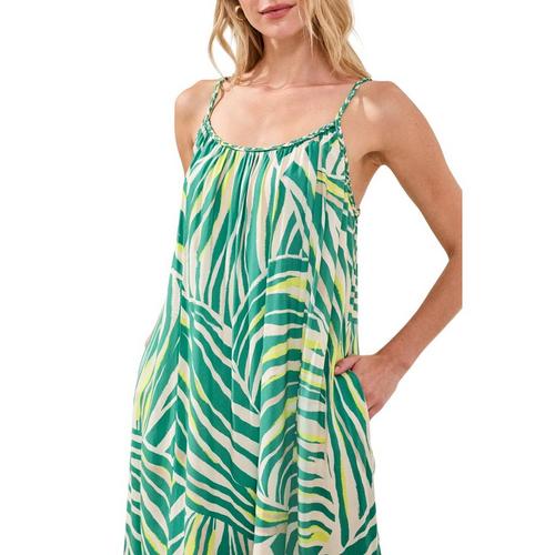 Women's Tribal Printed Challis Midi Shift Dress - Primary Image