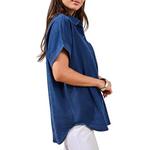 Women's Tribal Denim Campshirt Button Up Shirt - Thumbnail 3 of 4