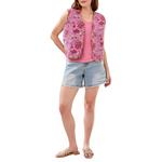 Women's Tribal Reversible Combo Print Sleeveless Sweater Vest - Thumbnail 4 of 4