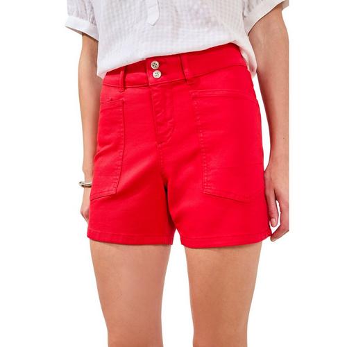 Women's Tribal Fly Front Jean Shorts - Primary Image