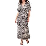 Women's Tribal Border Print Maxi Dress - Thumbnail 1 of 4