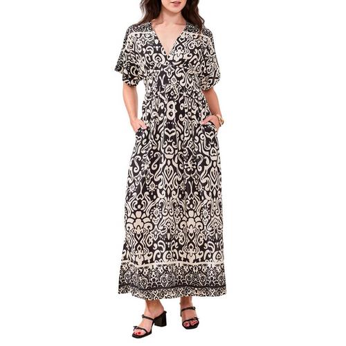 Women's Tribal Border Print Maxi Dress - Primary Image