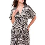 Women's Tribal Border Print Maxi Dress - Thumbnail 3 of 4