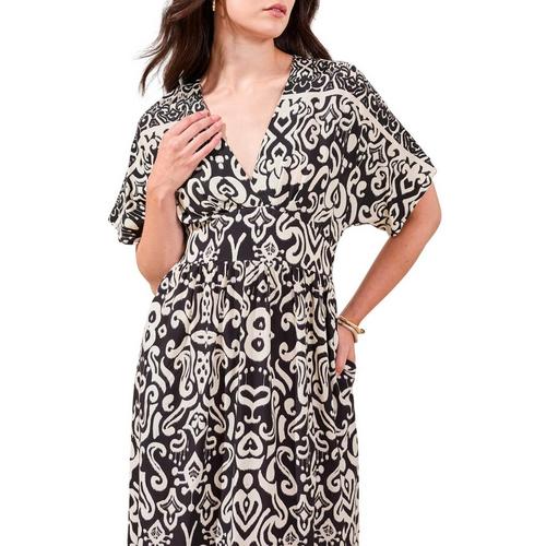 Women's Tribal Border Print Maxi Dress - Primary Image