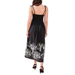 Women's Tribal Embroidery Square Neck Midi Dress - Thumbnail 4 of 4
