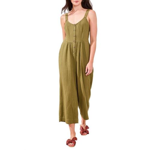 Women's Tribal Back Smocking Jumpsuit - Primary Image
