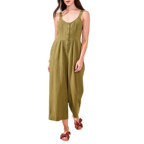 Women's Tribal Back Smocking Jumpsuit - Primary Image