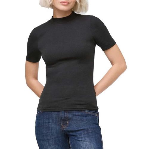 Women's DUER Ribbed Pima Mock Neck T-Shirt - Primary Image