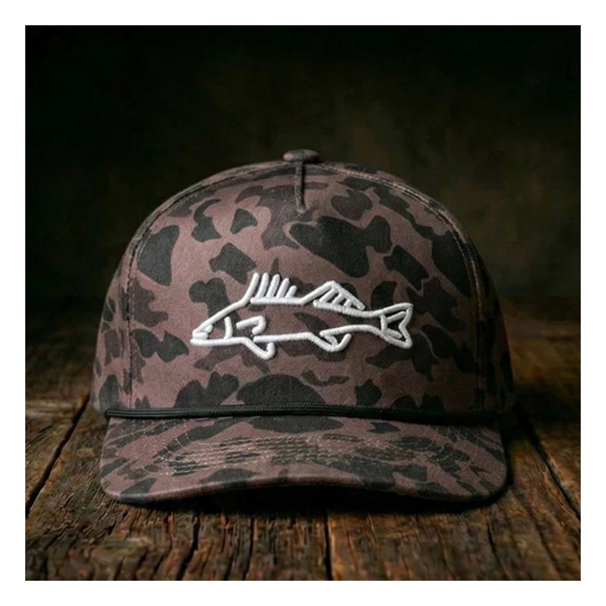 STOCK Fishing Gear Duck Camo Walleye Rope Adjustable Hat - STOCK Fishing Gear