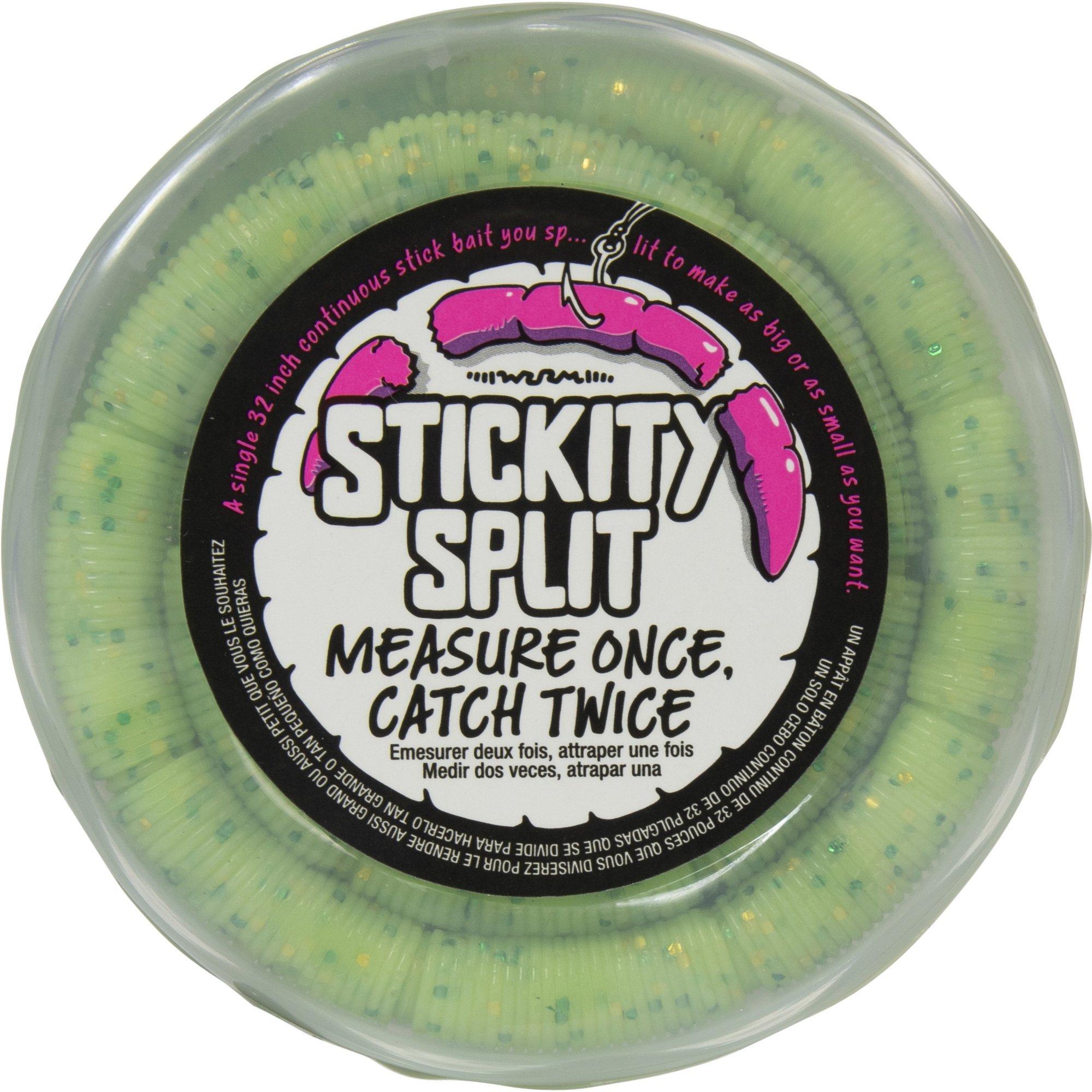 Chartreuse Aqua Silver Flake - Lunkerhunt Stickty Split