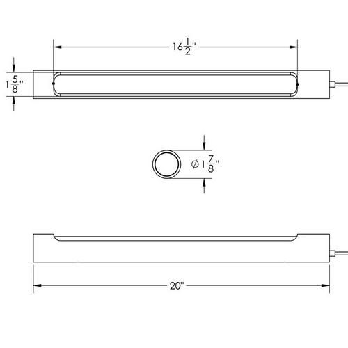 TACO Marine T-Top White/Red LED Tube Light with Aluminum Housing - Primary Image
