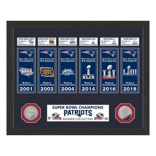 New England Patriots Super Bowl Banner Collection Photo Mint - Primary Image