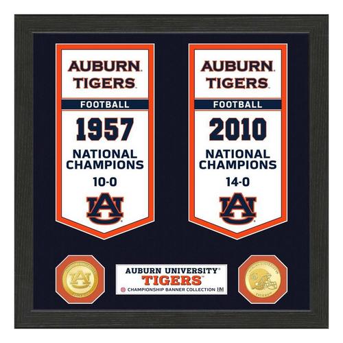 Auburn University Tigers National Champions Banner Collection Photo Mint - Primary Image