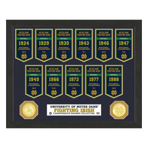 University of Notre Dame Fighting Irish National Champions Banner Collection Photo Mint - Primary Image