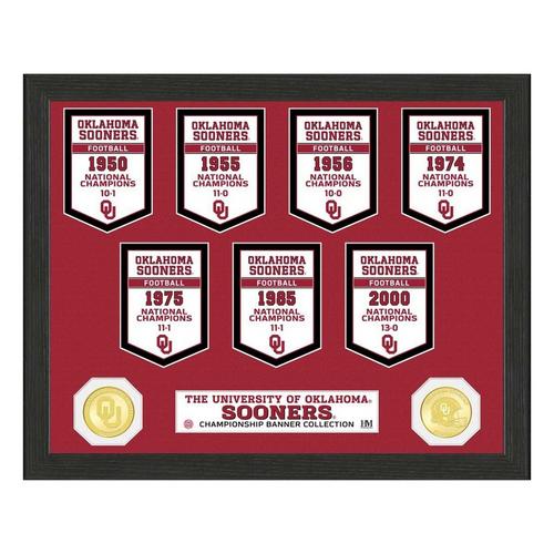University of Oklahoma Sooners National Champions Banner Collection Photo Mint - Primary Image