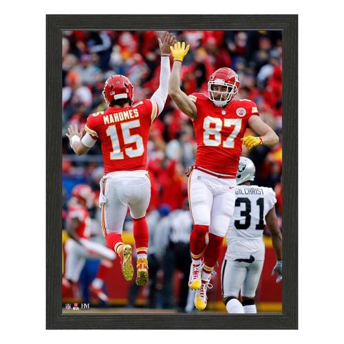 Highland Mint Kansas City Chiefs Patrick Mahomes #15 and Travis Kelce Sport Frame - Primary Image
