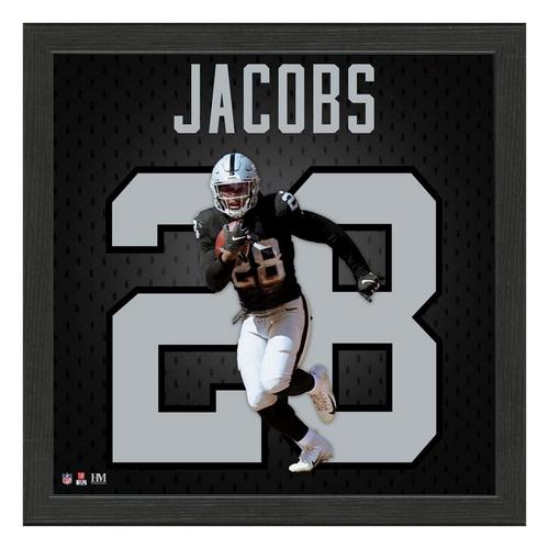 Josh Jacobs Las Vegas Raiders Jersey IMPACT Frame - Primary Image