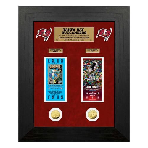 Tampa Bay Buccaneers 2-Time Super Bowl Champions Deluxe Gold Coin & Ticket Collection - Primary Image
