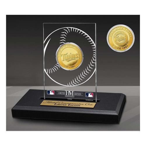 Highland Mint Minnesota Twins 2-Time World Series Champions Gold Coin in Acrylic Display - Primary Image