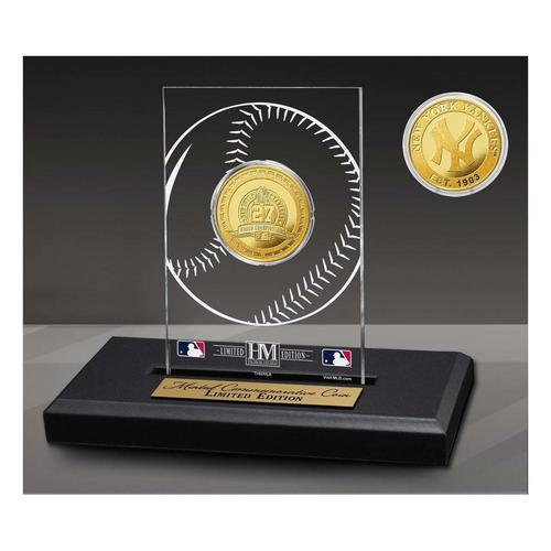 Highland Mint New York Yankees 27-Time Champions Gold Coin in Acrylic Display - Primary Image