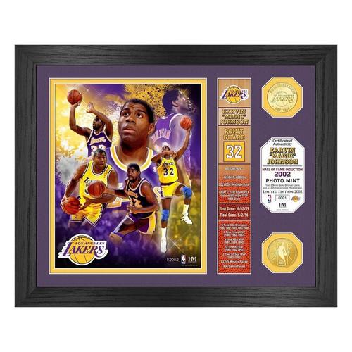 Magic Johnson “Hall of Fame” Banner Bronze Coin Photo Mint - Primary Image