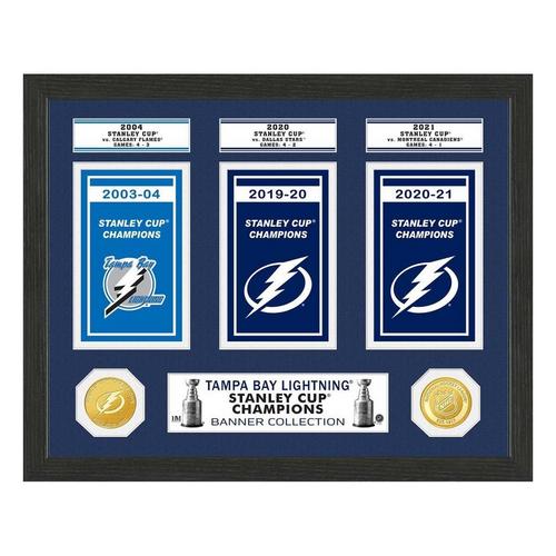 Tampa Bay Lightning Stanley Cup Banner Collection Photo Mint - Primary Image