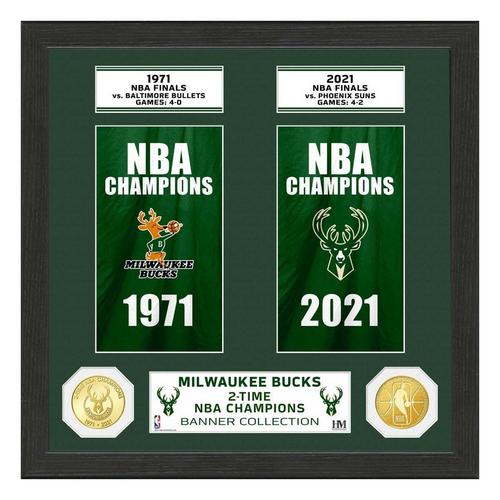 Milwaukee Bucks NBA Champions Bronze Coin Banner Collection - Primary Image