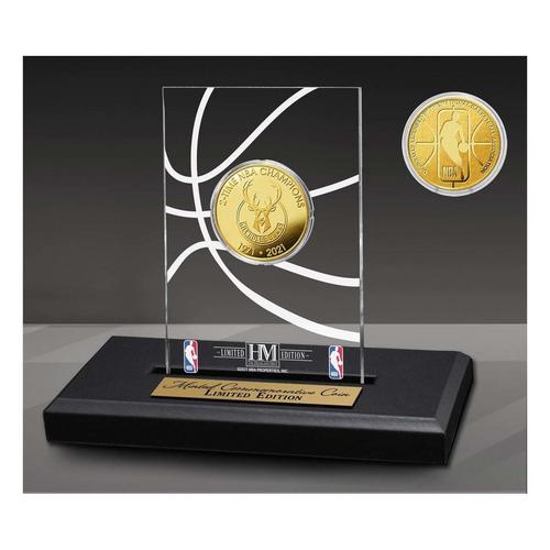 Milwaukee Bucks NBA Champions Gold Coin Acrylic Desk Top - Primary Image