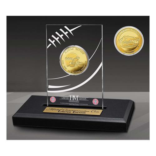 University of Florida Gators 3-Time National Champions Gold Coin in Acrylic Display - Primary Image