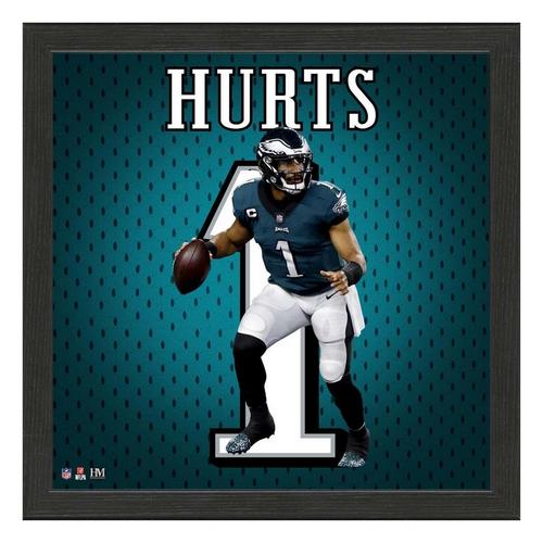 Highland Mint Jalen Hurts Philadelphia Eagles Jersey IMPACT Frame - Primary Image