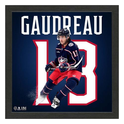 Johnny Gaudreau Columbus Blue Jackets IMPACT Jersey Frame - Primary Image