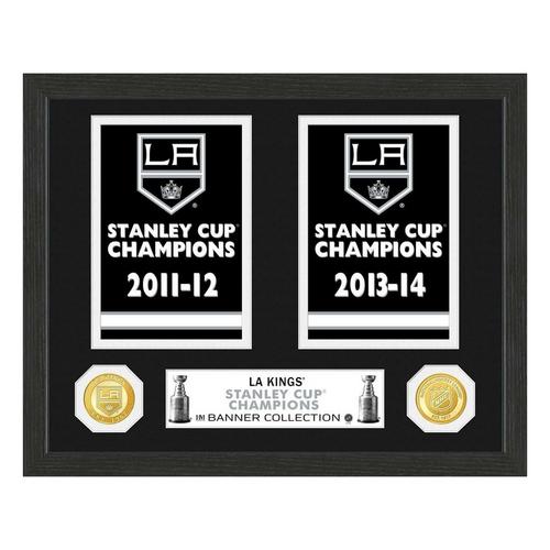 Los Angeles Kings Stanley Cup Banner Collection Bronze Photo Mint - Primary Image