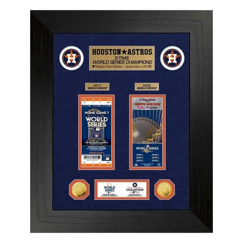 Highland Mint Houston Astros Deluxe  2-Time World Series Champions Gold Coin & Ticket Collection - Primary Image