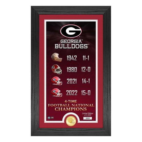 Georgia Bulldogs 4-Time National Champions "Legacy" Bronze Coin Photo Mint - Primary Image