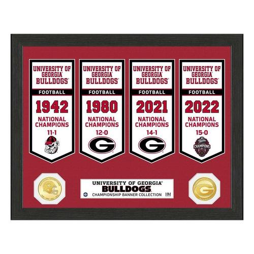 Georgia Bulldogs Football National Champions Banner Collection Photo Mint - Primary Image
