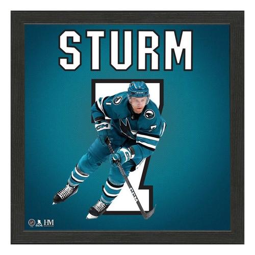 Highland Mint San Jose Sharks Nico Sturm NHL Impact Jersey Frame - Primary Image