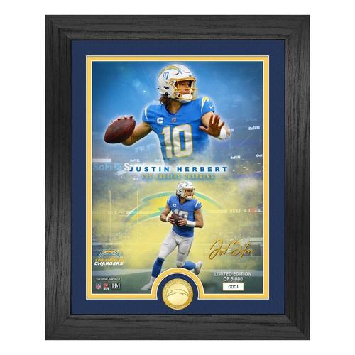 Highland Mint Justin Herbert Los Angeles Chargers NFl Legends Bronze Coin Photo Mint - Primary Image