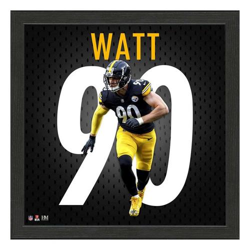 Highland Mint TJ Watt Pittsburgh Steelers NFL Impact Jersey Frame - Primary Image
