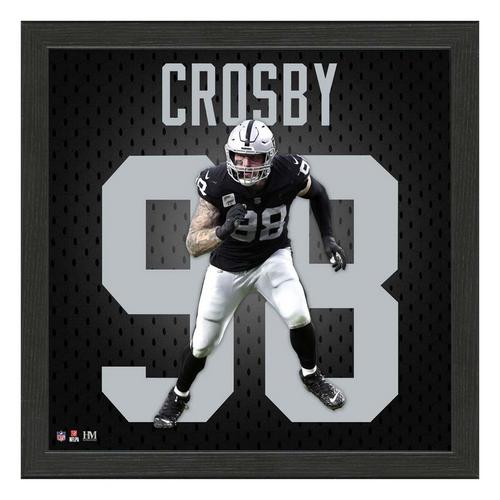 Highland Mint Maxx Crosby Las Vegas Raiders NFL Impact Jersey Frame - Primary Image