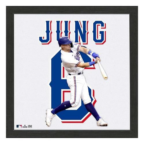 Highland Mint Texas Rangers Josh Jung Framed Jersey Photo - Primary Image