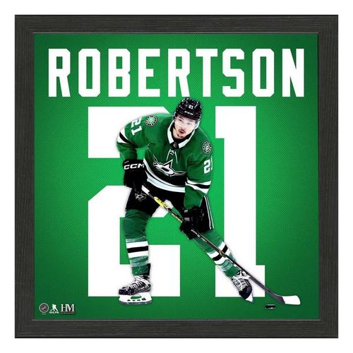Highland Mint Dallas Stars Jason Robertson NHL Impact Jersey Frame - Primary Image