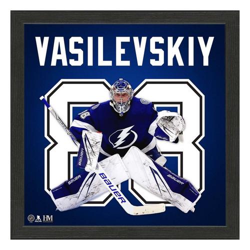 Highland Mint Tampa Bay Lightning Andrei Vasilevsky NHL Impact Jersey Frame - Primary Image