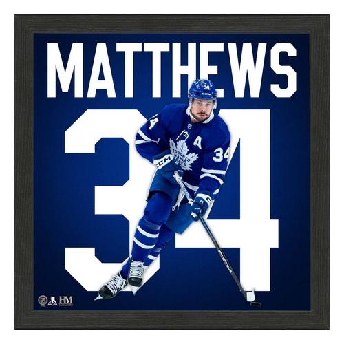 Highland Mint Toronto Maple Leafs Auston Matthews NHL Impact Jersey Frame - Primary Image